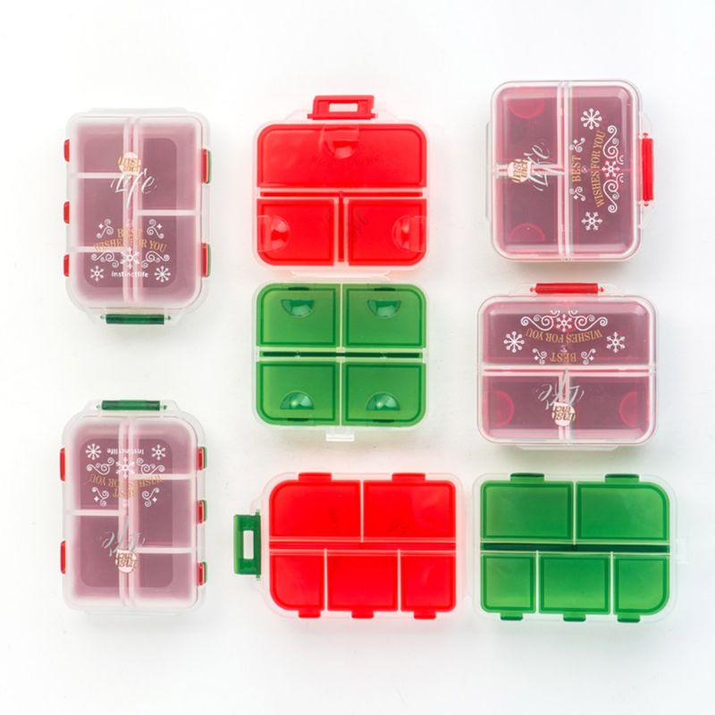 Dvoslojna Prijenosna Kutija Za Tablete Instinct Life Pakiranje Od 2 Božićne Kutije Za Za Tjednu Upotrebu Ili Na Putovanju