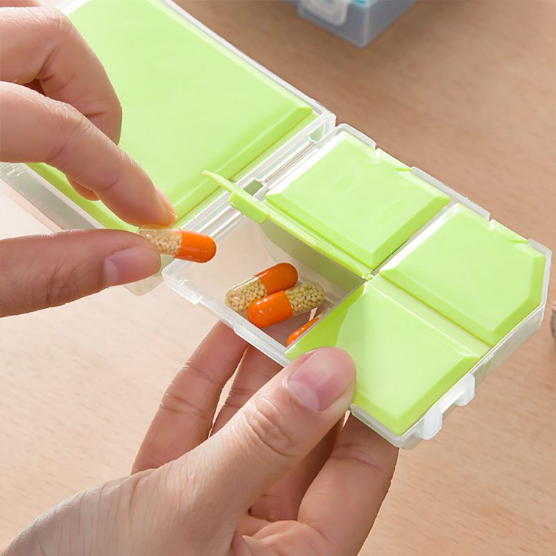 Dvostrana Kutija Za Tablete Prijenosni Organizator S Odvojenim Pretincima Za Pohranu Lijekova Spremnik Za Lijekove
