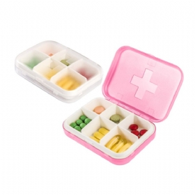 Hermetička Prijenosna Kutija Za Tablete Sa 6 Odjeljaka Tjedna Za Lijekove Otporna Na Vlagu Za Putovanja