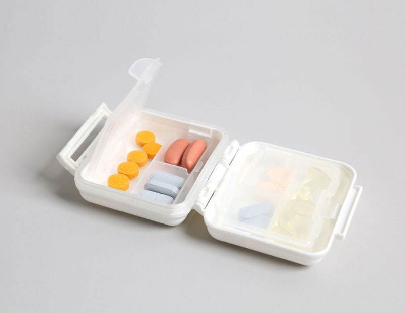 Kutija Za Pilule Otporna Na Vlagu S Uklonjivim Pretincima Torbica Za Sa 6 Utora Za Torbicu Ili Džep