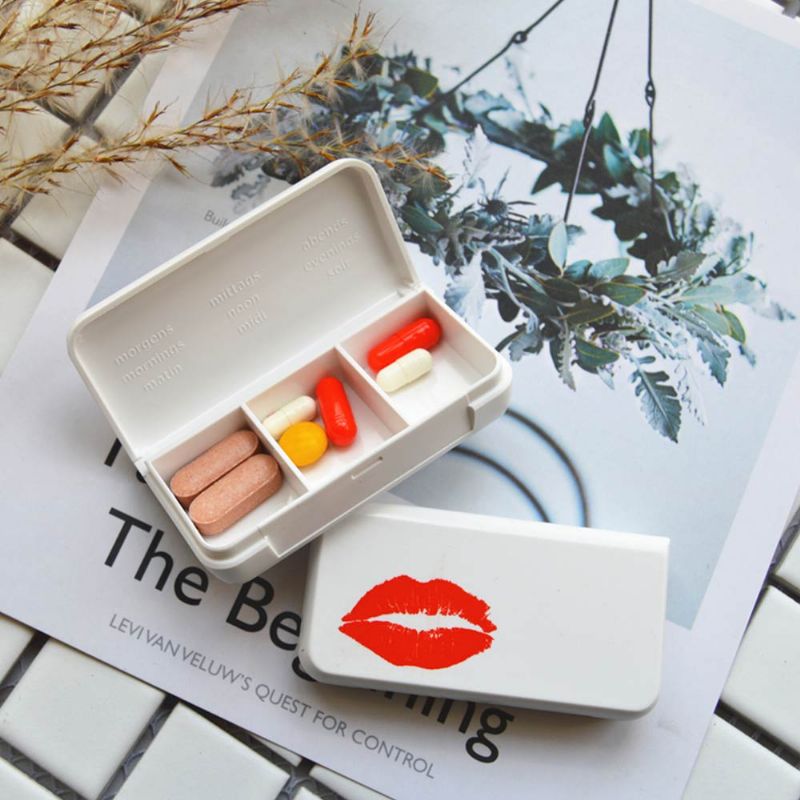 Kutija Za Tablete Sa Slatkim Crtanim Filmovima Prijenosna Pregrada Za S 3 Odjeljka Za Vitaminsko Riblje Ulje I Dodatke Prehrani