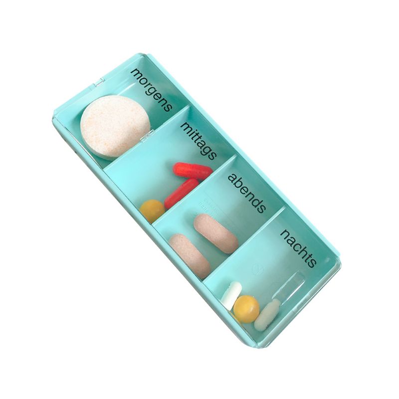 Kutija Za Tablete Velikog Kapaciteta S Prozirnim Poklopcem Vidljiva Za S Četiri Odjeljka Za Dnevne