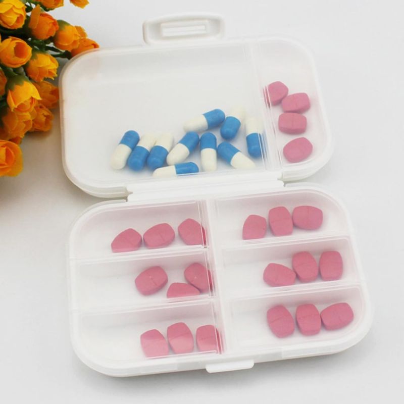 Kutije Otporne Na Prašinu Za Pohranu Lijekova S Križnim Naljepnicama Prijenosna Kutija Za Tablete S 8 Rešetki Za Tjedne