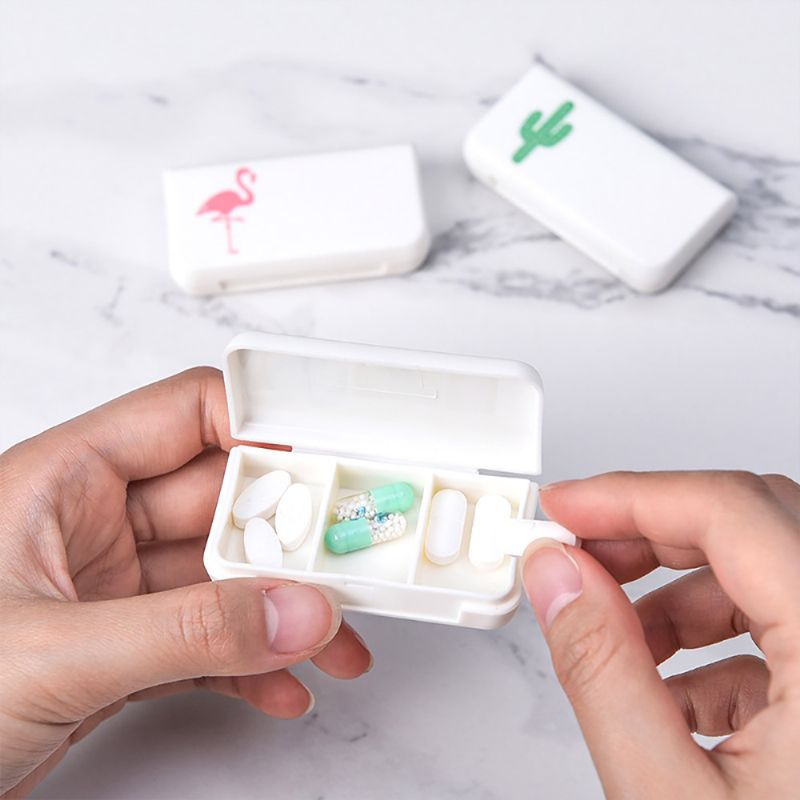 Mala Kutija Za Pilule Za Džep Trodijelna Mini Za Slatki Putni Dozator Lijekova