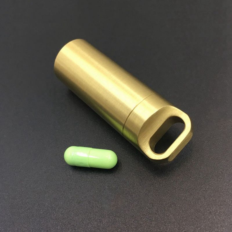 Medicine Battle 304 Prijenosna Vodootporna Kutija Za Tablete Od Nehrđajućeg Čelika Kapsula Prve Pomoći Privjesak Za Ključeve Posuda Za