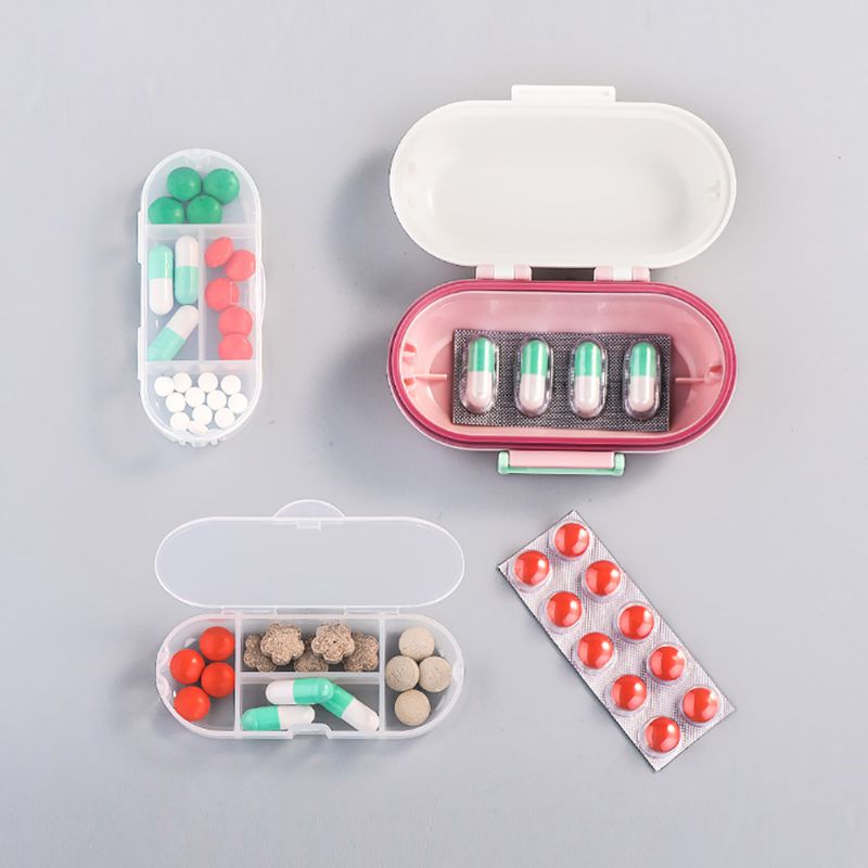 Mini Dvoslojna Kutija Za Pohranu Lijekova Prijenosna Plastična Za Lijekove Za Prvu Pomoć Za Pilule Za Spavaonicu Kućnog Ureda