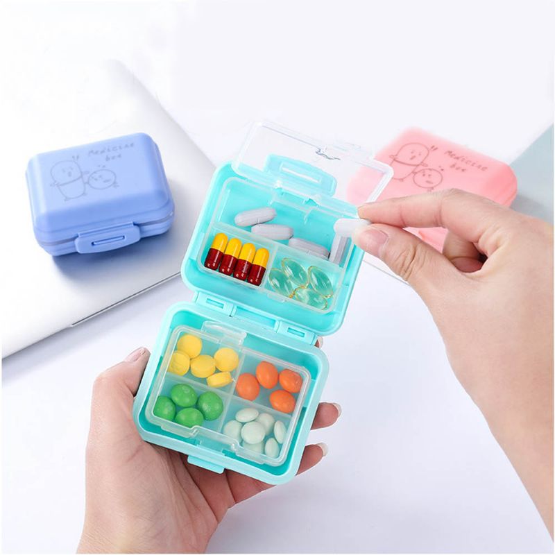 Mini Kutija Za Pilule S Gumbom Za Okretanje Plastična Za Organiziranje Pilula Sa 7 Segmenta Za I Tablete