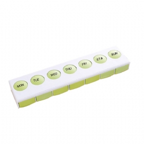 Mini Plastična Kutija Za Pilule Prijenosna Posuda Za Od Pp Materijala S Oprugom Za 7 Dana Mala Za Pohranu Sa 7 Segmenata
