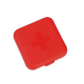 Mini Simpatična Prijenosna Putna Kutija Za Tablete S 4 Odjeljka Idealna Za Lijekove Kao Dodatak Vitaminima