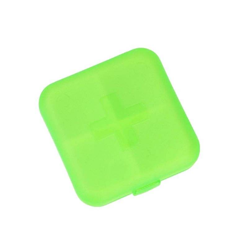 Mini Simpatična Prijenosna Putna Kutija Za Tablete S 4 Odjeljka Idealna Za Lijekove Kao Dodatak Vitaminima