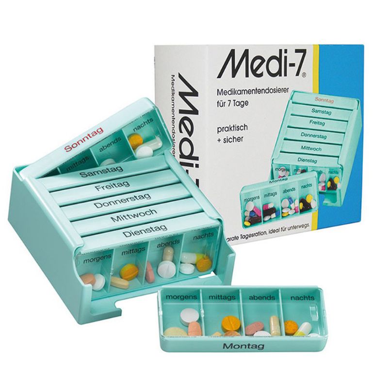 Njemački Stil Medi-7 Weekly Pill Case Prijenosni Organizator Tableta Otporan Na Vlagu