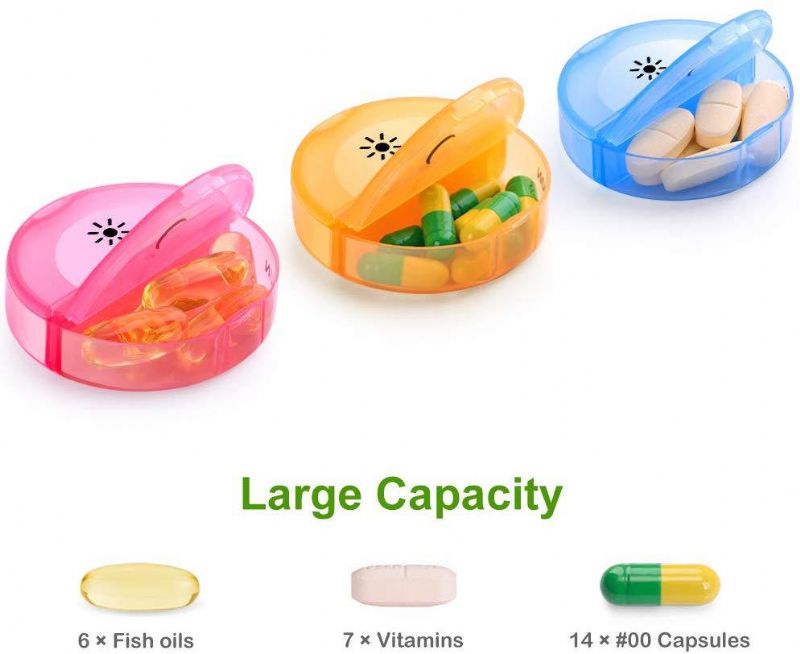 Plastična Kutija Za Tablete S 14 Odjeljaka Mini Prijenosna Za Za Tjedan Dana Ujutro I Navečer