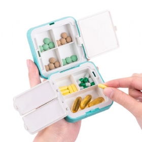 Praktična Dvoslojna Kutija Za Lijekove S Dizajnom Unutarnje I Vanjske Kopče Zatvorena Za Otporna Na Vlagu