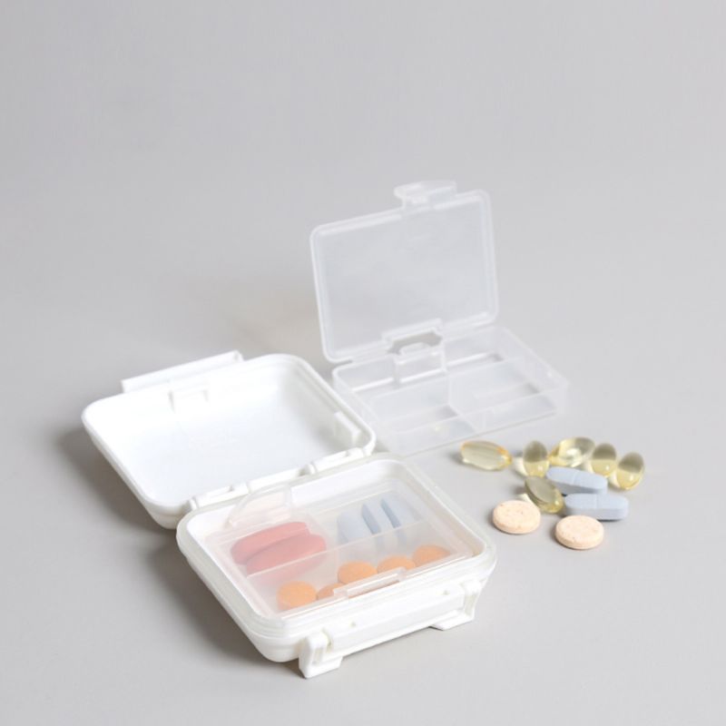 Prijenosna Dvoslojna Tjedna Kutija Za Tablete Otporna Na Vlagu Sa 6 Odjeljaka Koji Se Mogu Ukloniti