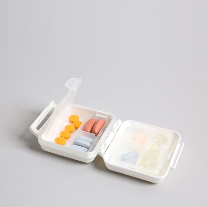 Prijenosna Dvoslojna Tjedna Kutija Za Tablete Otporna Na Vlagu Sa 6 Odjeljaka Koji Se Mogu Ukloniti