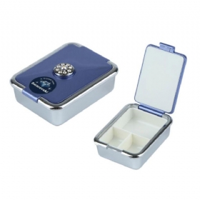 Prijenosna Kutija Za Lijekove Europski Sud S Intarzijama Swarovski Crystal Diamond Plastična Za Organizatore Mini Za Tablete S 3 Mreže