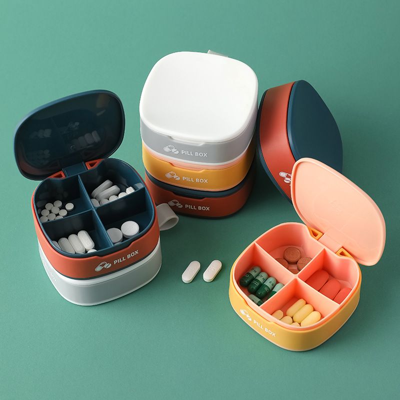 Prijenosna Mala Kutija Za Tablete Za Kućanstvo Putna Za Lijekove Silikonska Mini Zatvorena Za Pohranu Lijekova