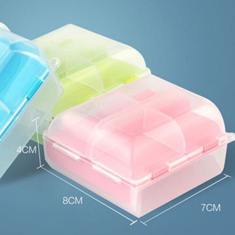 Prijenosna Mini Dvoslojna Prozirna Kutija Za Tablete Velikog Kapaciteta Putovanje Na Otvorenom Mala Za Pohranjivanje Nakita