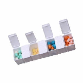 Prijenosna Preklopna Kutija Za Tablete Sa 7 Odjeljaka Tjedni Spremnik Za Organiziranje Lijekova Za S Intimnim Dizajnom Na Brajevom Pismu