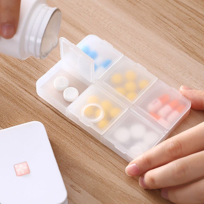 Prijenosna Tjedna Plastična Kutija Za Tablete Prozirna Kombinirana Dvostruka Za Lijekove Za Jednostavno Skladištenje