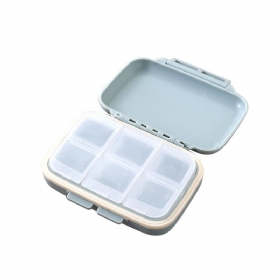 Prijenosna Vodootporna Kutija Za Tablete Sa 6 Odjeljaka Za Tjednu Upotrebu I Na Putovanjima