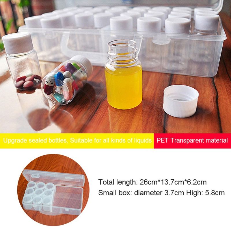 Prijenosni Spremnici Za Uzorke Tekućih Lijekova S 18 Praznih Plastičnih Boca Za Pilule Tjedni Organizator Za Za Svakodnevnu Upotrebu I Na Putovanju