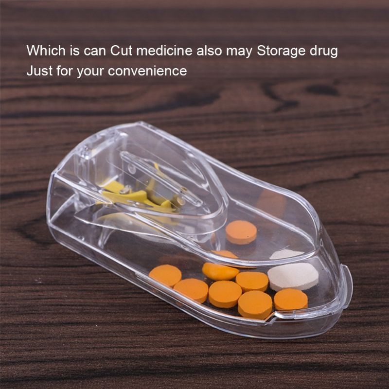 Rezač Za Tablete S Prostorom Za Pohranjivanje Lijekova Prozirni Za