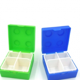 Šareni Građevni Blokovi Kutija Za Pilule Mini Dodaci Za Pohranu Slatki Tablet Organizator Za Lijekove Spremnik