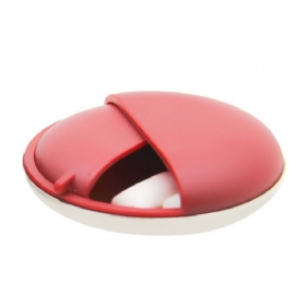 Slatka Okrugla Kutija Za Tablete S Rotirajućim Otvorom I Protukliznim Poklopcem Mini Prijenosna Za Za Torbicu