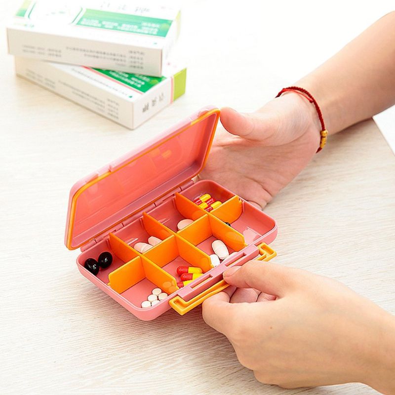 Slatka Vodootporna Kutija Za Tablete S Podesivim Odjeljcima Za Putovanja I Svakodnevnu Upotrebu