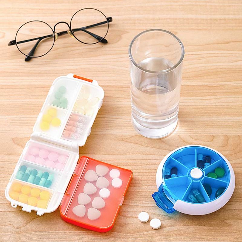 Troslojna Sklopiva Kutija Za Tablete Tjedna Za Lijekove Mini Modna Za Žvakaće Gume