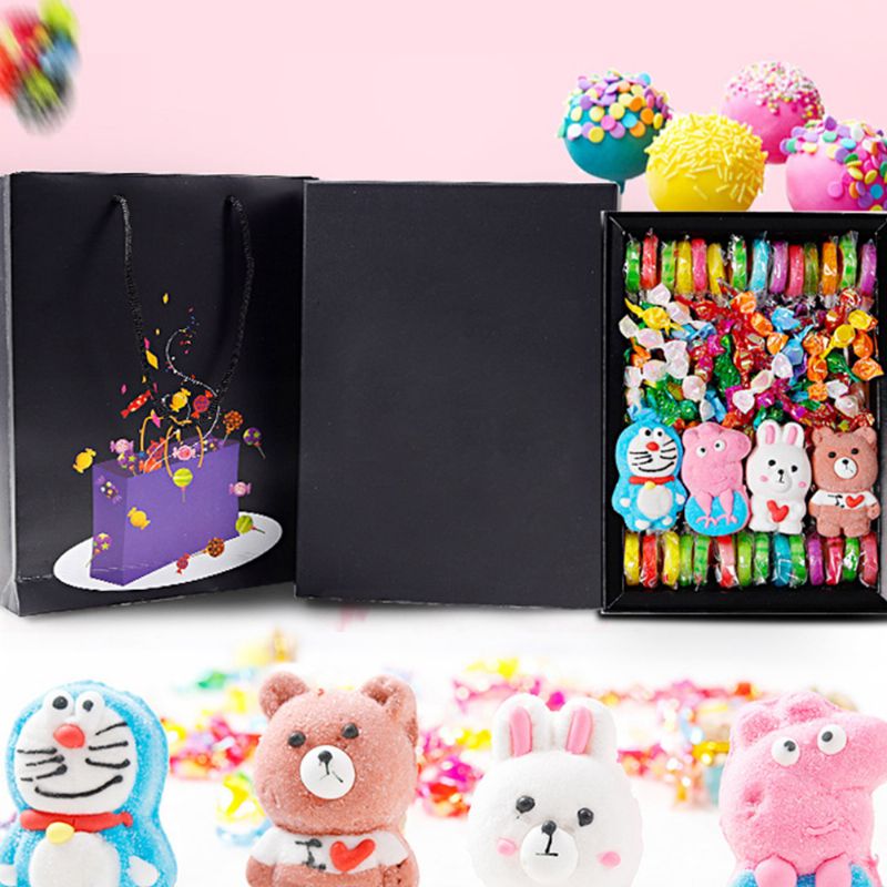 Slatki Kreativni Slatkiši Marshmallow Lizalica Poklon Kutija Za Djecu Osjetljiva Kartonska Slika Naljepnica Za Zaljubljene Obitelj