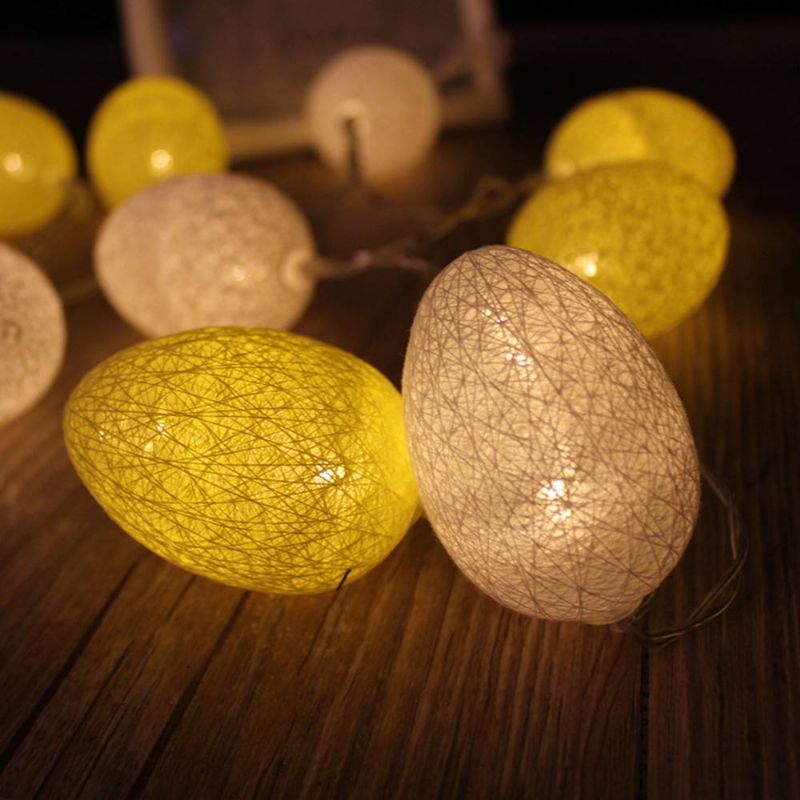 Žaruljice Za Uskršnja Jaja Pamučni Konac Na Baterije Led Žaruljica Za Jaje Dekoracija Za Kućne Zabave