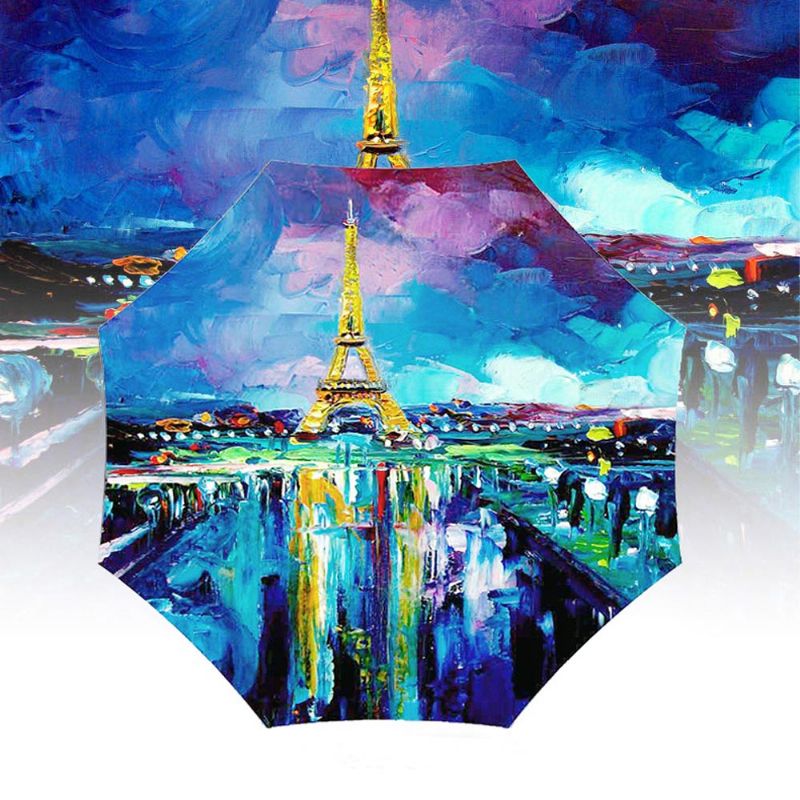 Kišobran Eiffelovog Tornja Trostruko Presavijeni Sa Čvrstim Rebrom Od Nehrđajućeg Čelika I Tkaninom Visoke Gustoće