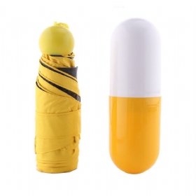 Mini Putni Kišobran Za Sunčane Dane I Kišne Anti-uv S Preslatkom Kapsulom Ultra Lagani