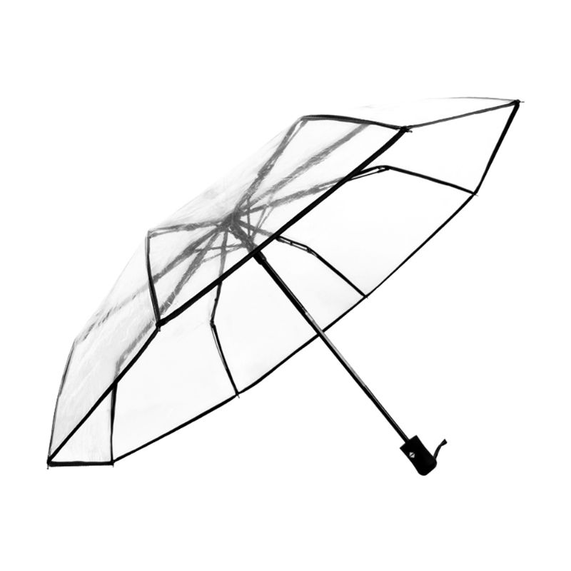 Prozirni Kišobran Omogućuje Prilagodbu Potpuno Automatski S Tri Sklopiva Logotipa Za Kišne Dane