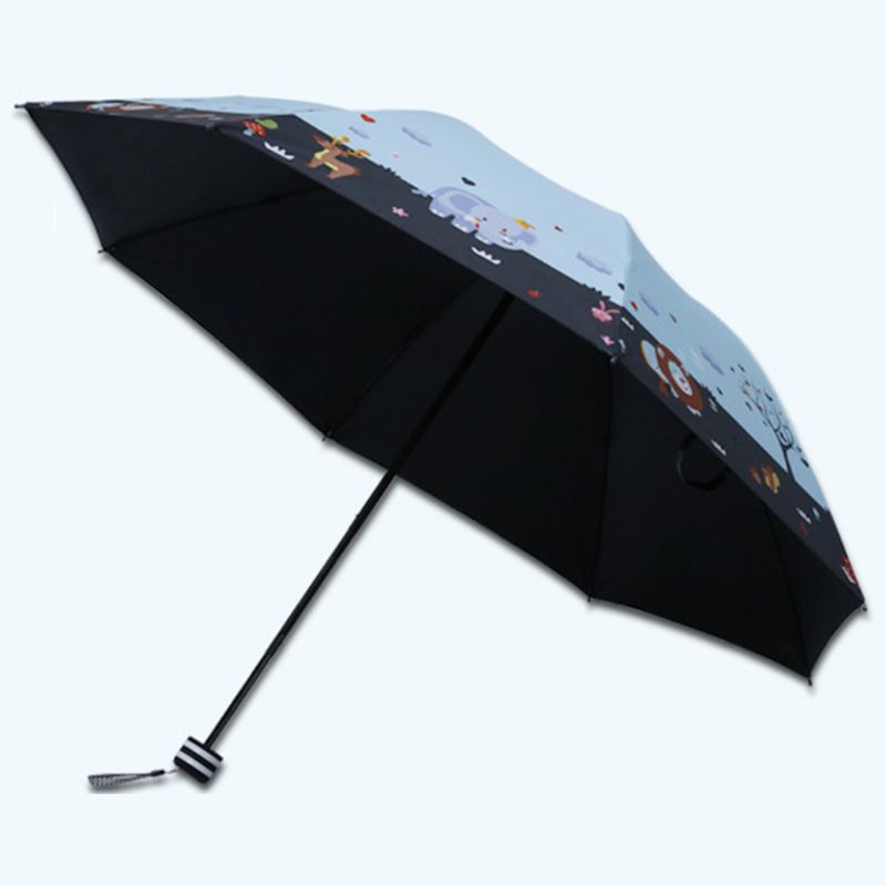 Ženski Vanjski Suncobran S Trostrukim Presavijanjem Višenamjenski Kišobran S Lakiranom Ručkom Za Pečenje