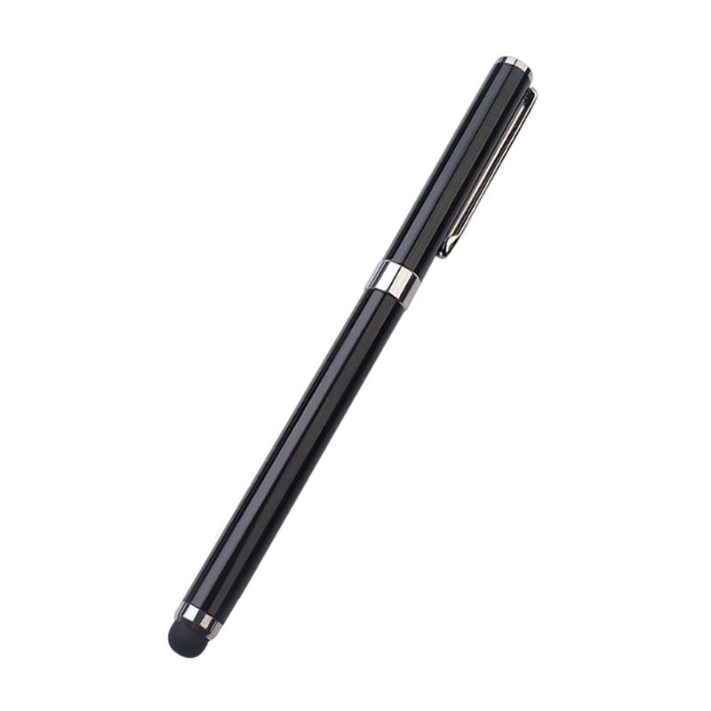 2 U 1 Crna Metalna Neutralna Olovka Kapacitivna Poslovna S Potpisom Zaslon Osjetljiva Na Dodir Tinta 0.5 mm