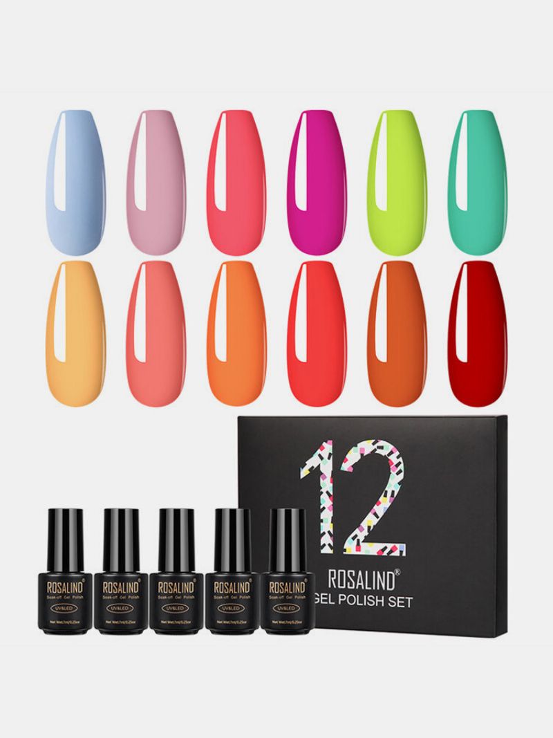 12pcs Set Gel Laka Za Manikuru Uv Boje Gel Lak Za Nokte Set Polutrajnog Gel Za