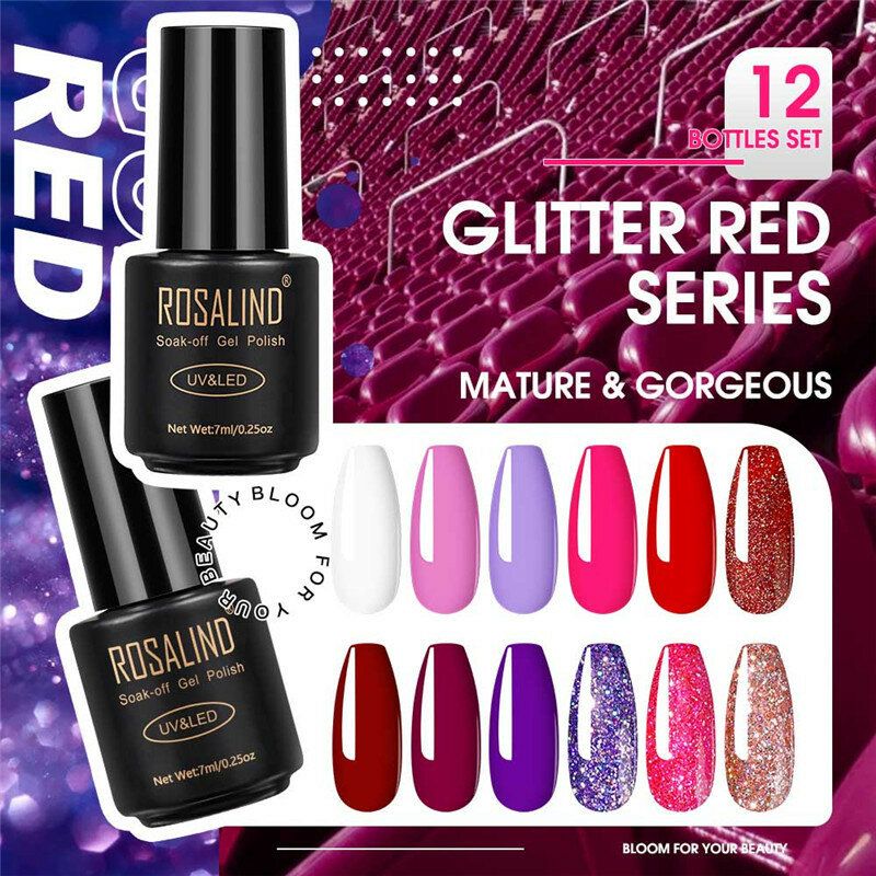 12pcs Set Gel Laka Za Manikuru Uv Boje Gel Lak Za Nokte Set Polutrajnog Gel Za