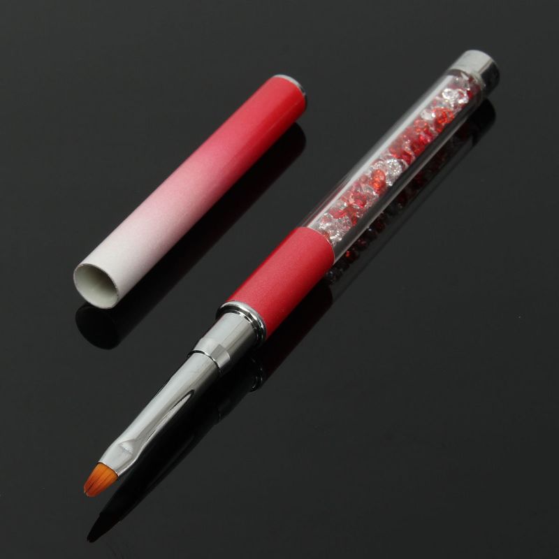 1pcs Crystal Gradient Nail Art Pen Gel Najlonska Četka Za Kosu