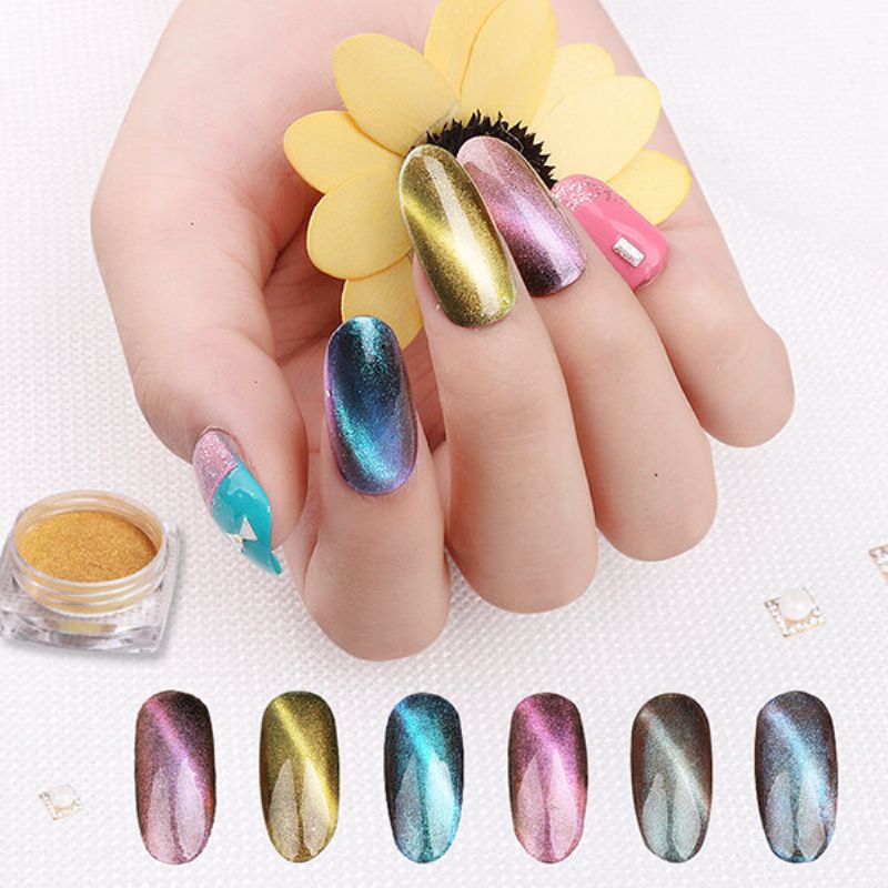 3d Cat Eye Magnet Nail Powder Magnetic Glitter Prašina Manikura Nails Art Pigment Decoration