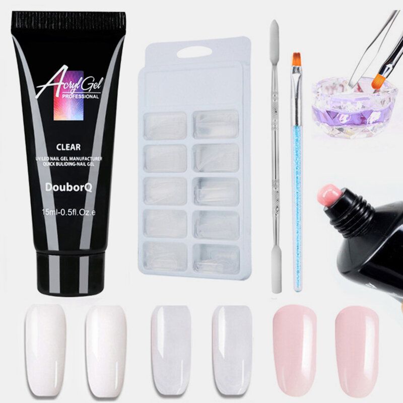 4pcs Jelly Gel Set Za Nadogradnju Noktiju Soak Off Quick Builder Crystal Gel Nail Art Gel Kit