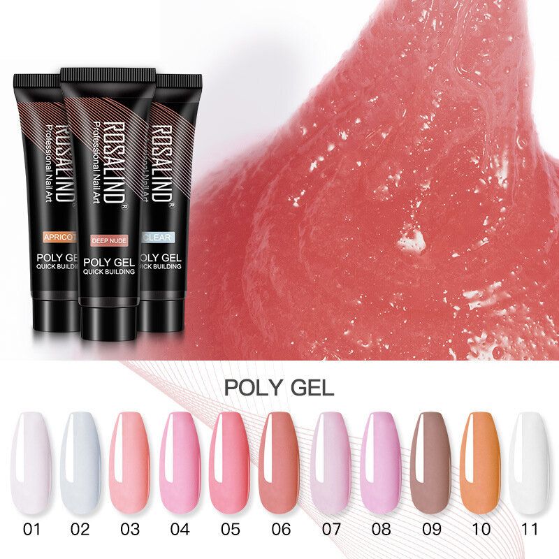 5pcs Poly Nail Gel Kit Profesionalni Art Design Decorations Set Za Proširenje Lakova Za Nokte