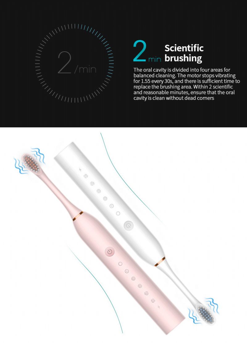 Četkica Za Zube S Mekim Vlaknima Punjiva Potpuno Automatska Univerzalna Električna Ultrazvučna Za