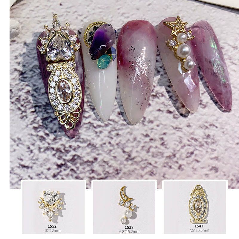 Diy Trendy Light Luksuzni Nail Art Dekoracije Cirkon Metal Mikro Inlay Flash Rhinestones Fototerapija Nokti