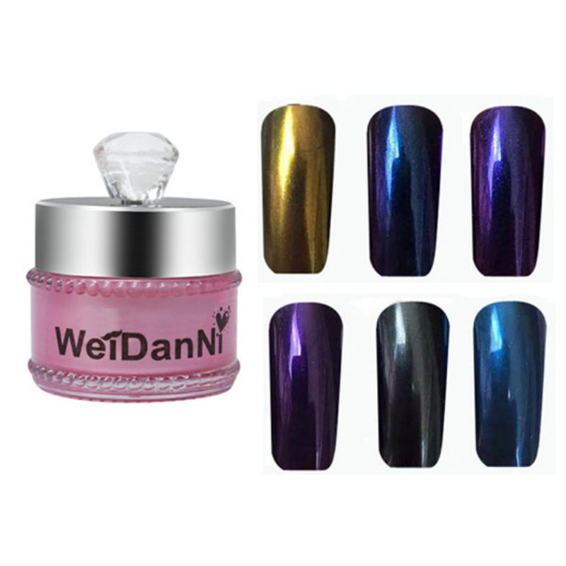 Magic Mirror Chrome Effect Powder Metalik Nail Art Additive Pigment Charming 12 Boja Na Izbor