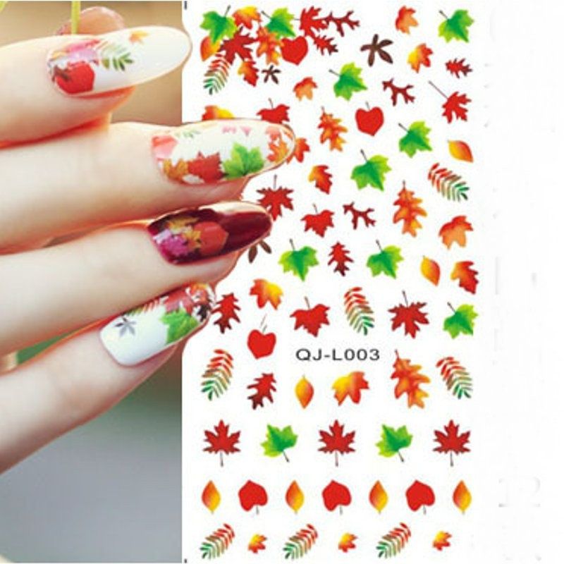 Maple Leaf Diy Nail Art Decoration Water Transfer Savjeti Za Manikuru Naljepnice