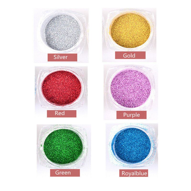 Metallic Mirror Powder Nail Glitters Dust Chrome Pigment 6 Boja