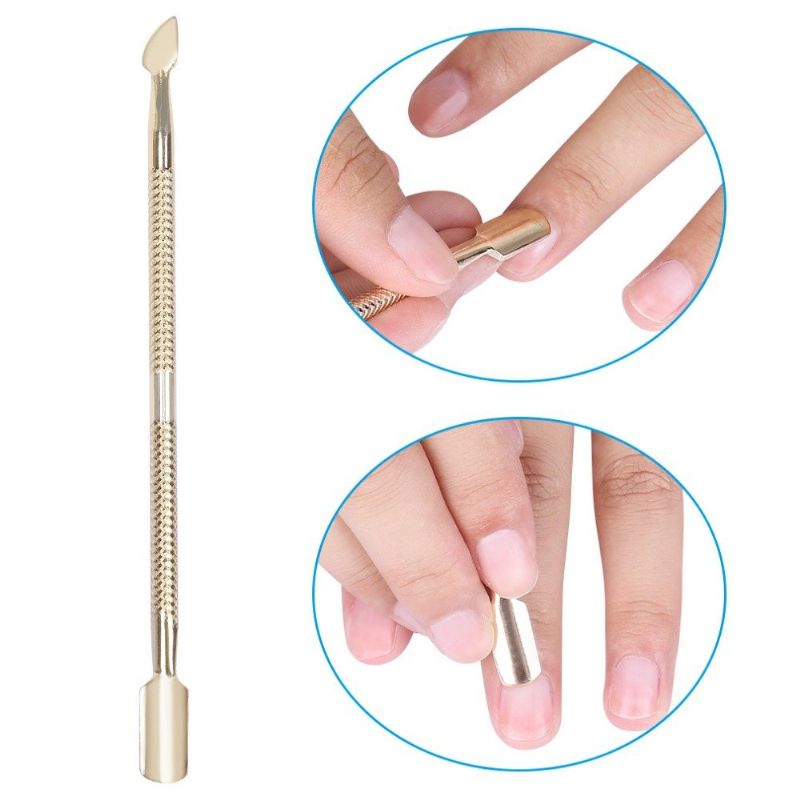 Odstranjivač Zanoktica Od Nehrđajućeg Čelika S Dvostranim Prstima Guranje Mrtve Kože Nails Art Manicure Pe